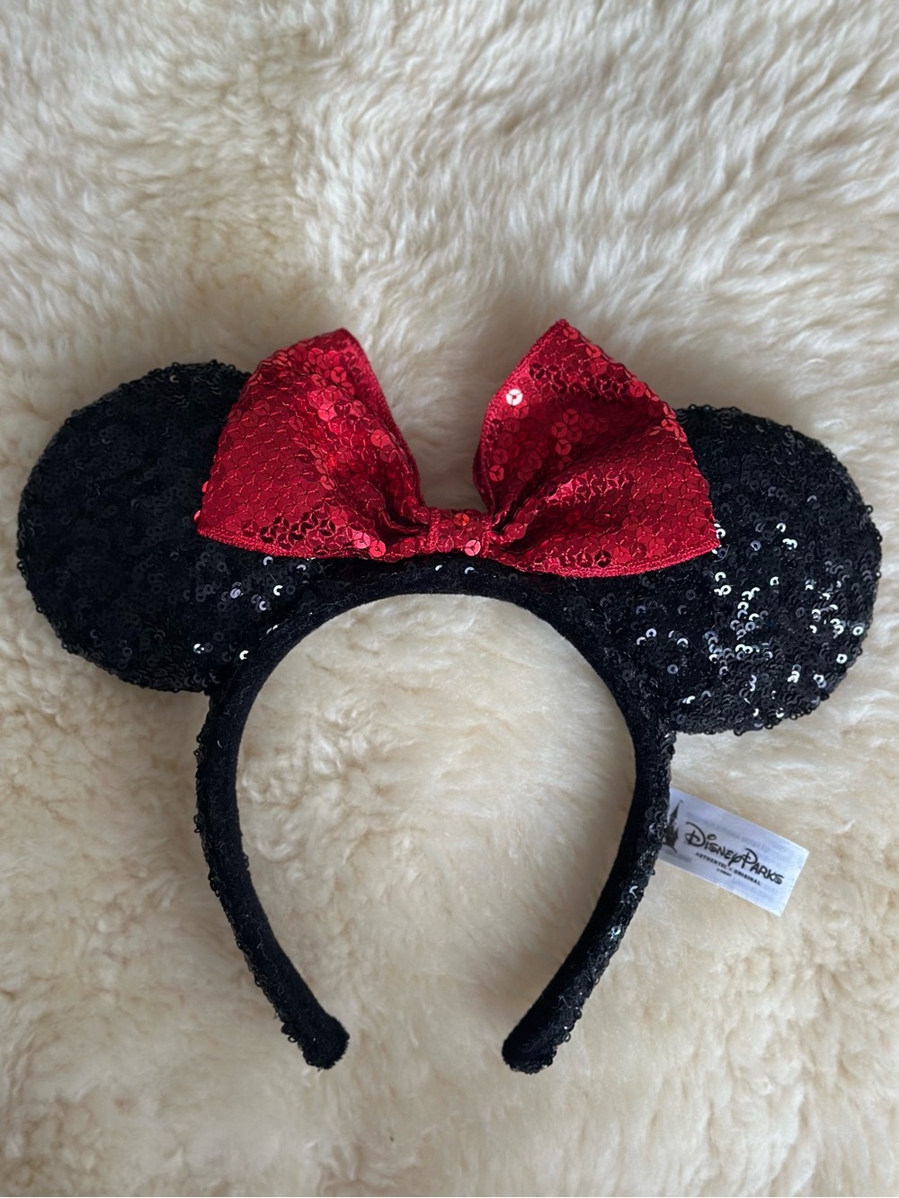 Classic Minnie Sequin Ears with Bow (Disney Parks)
